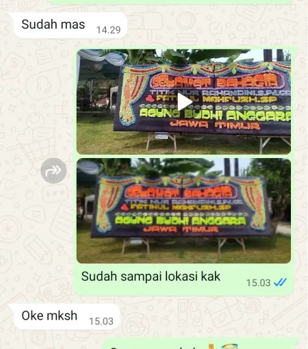 Pengiriman Papan Bunga Rawa Terate